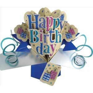 Pop Up Happy Birthday Greeting Card